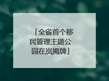 全省首个移民管理主题公园在岚揭牌