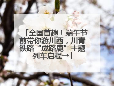 全国首趟！端午节前带你游川西，川青铁路“成路鹿”主题列车启程→