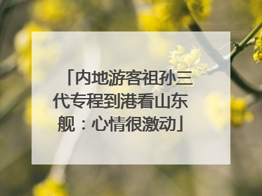 内地游客祖孙三代专程到港看山东舰：心情很激动