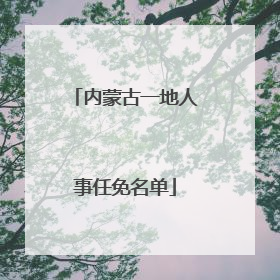 内蒙古一地人事任免名单