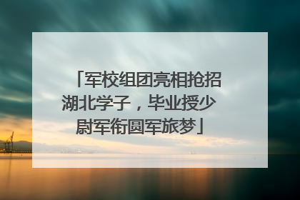 军校组团亮相抢招湖北学子，毕业授少尉军衔圆军旅梦