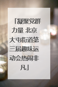 凝聚党群力量 北京大屯街道第三届趣味运动会热闹非凡