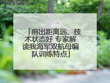 前出距离远、技术状态好 专家解读我海军双航母编队训练特点