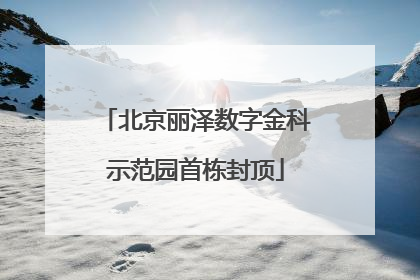 北京丽泽数字金科示范园首栋封顶