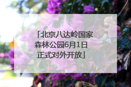 北京八达岭国家森林公园6月1日正式对外开放