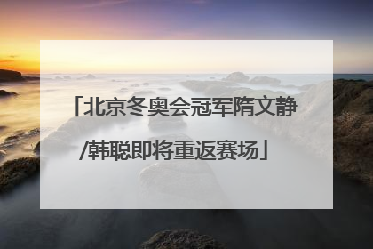 北京冬奥会冠军隋文静/韩聪即将重返赛场