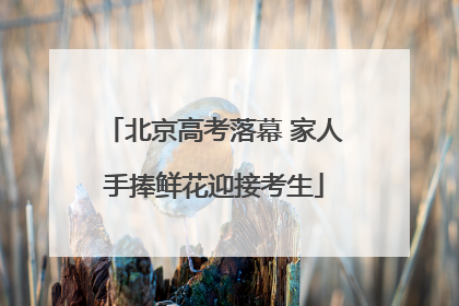 北京高考落幕 家人手捧鲜花迎接考生