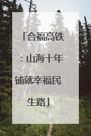 合福高铁：山海十年铺就幸福民生路
