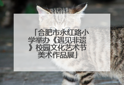 合肥市永红路小学举办《遇见非遗》校园文化艺术节美术作品展