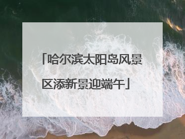 哈尔滨太阳岛风景区添新景迎端午