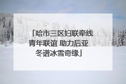 哈市三区妇联牵线青年联谊 助力后亚冬谱冰雪奇缘