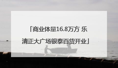 商业体量16.8万方 乐清正大广场银泰百货开业