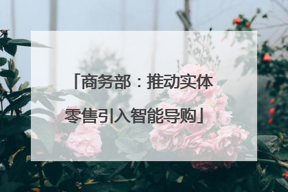商务部：推动实体零售引入智能导购