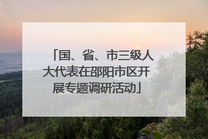 国、省、市三级人大代表在邵阳市区开展专题调研活动