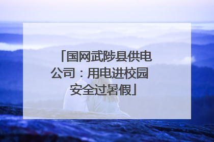 国网武陟县供电公司：用电进校园  安全过暑假