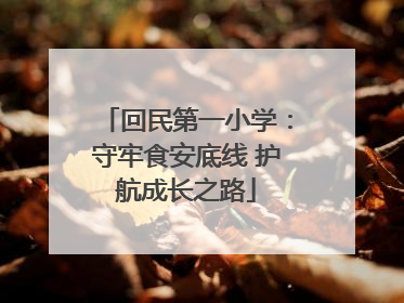回民第一小学：守牢食安底线 护航成长之路