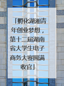 孵化湖湘青年创业梦想，第十二届湖南省大学生电子商务大赛圆满收官