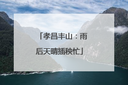 孝昌丰山：雨后天晴插秧忙