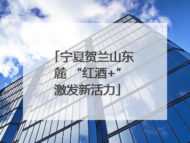 宁夏贺兰山东麓 “红酒+”激发新活力