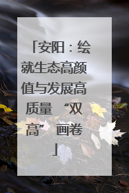 安阳：绘就生态高颜值与发展高质量 “双高” 画卷