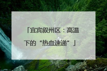 宜宾叙州区：高温下的“热血速递”