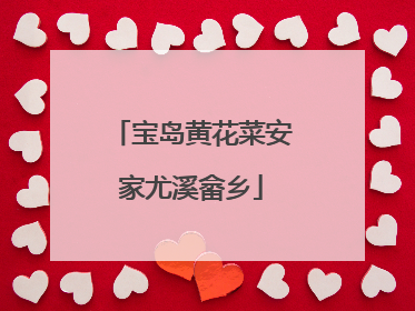 宝岛黄花菜安家尤溪畲乡