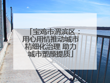 宝鸡市渭滨区：用心用情推动城市精细化治理 助力城市塑颜提质