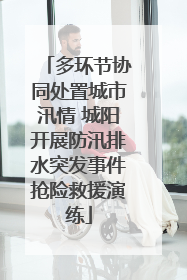 多环节协同处置城市汛情 城阳开展防汛排水突发事件抢险救援演练