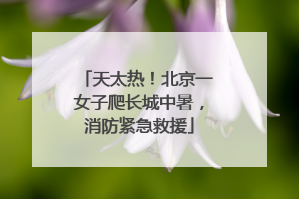天太热！北京一女子爬长城中暑，消防紧急救援