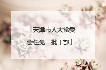天津市人大常委会任免一批干部