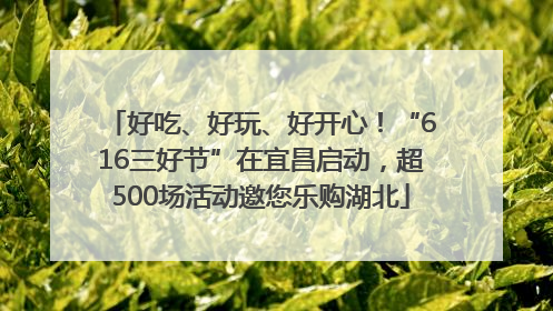 好吃、好玩、好开心！“616三好节”在宜昌启动，超500场活动邀您乐购湖北