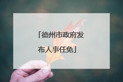 德州市政府发布人事任免