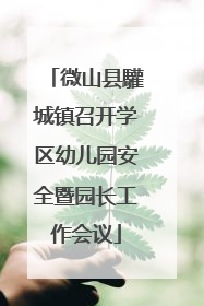 微山县驩城镇召开学区幼儿园安全暨园长工作会议