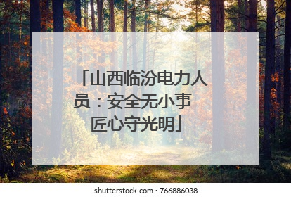 山西临汾电力人员：安全无小事 匠心守光明