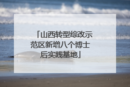山西转型综改示范区新增八个博士后实践基地