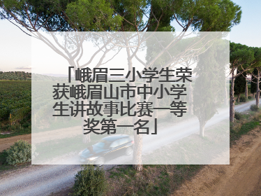 峨眉三小学生荣获峨眉山市中小学生讲故事比赛一等奖第一名