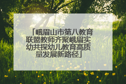峨眉山市第八教育联盟教师齐聚峨眉实幼共探幼儿教育高质量发展新路径
