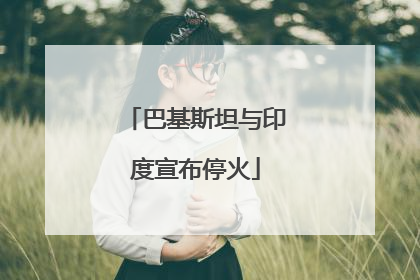 巴基斯坦与印度宣布停火