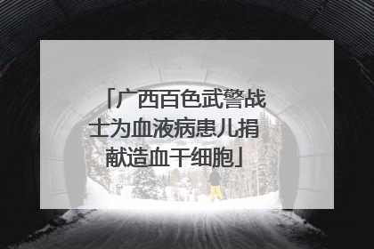 广西百色武警战士为血液病患儿捐献造血干细胞