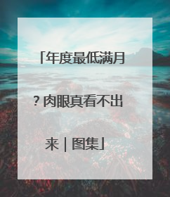 年度最低满月？肉眼真看不出来｜图集