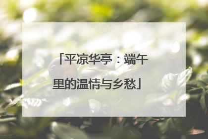 平凉华亭：端午里的温情与乡愁