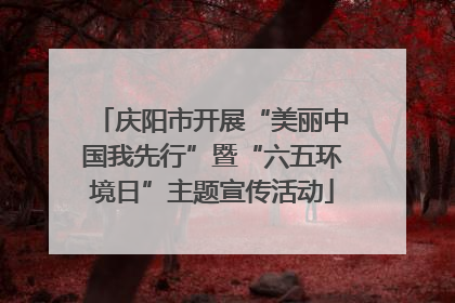 庆阳市开展“美丽中国我先行”暨“六五环境日”主题宣传活动