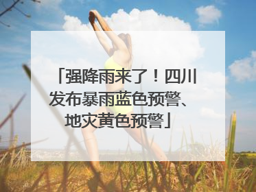强降雨来了！四川发布暴雨蓝色预警、地灾黄色预警