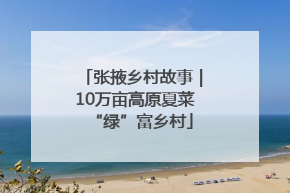 张掖乡村故事｜10万亩高原夏菜“绿”富乡村