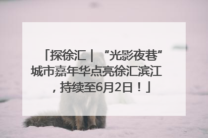 探徐汇｜“光影夜巷”城市嘉年华点亮徐汇滨江，持续至6月2日！