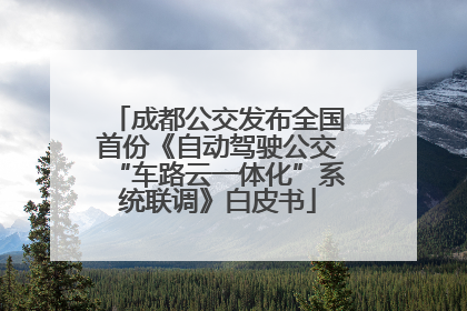 成都公交发布全国首份《自动驾驶公交“车路云一体化”系统联调》白皮书