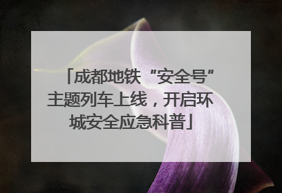 成都地铁“安全号”主题列车上线，开启环城安全应急科普