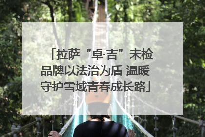 拉萨“卓·吉”未检品牌以法治为盾 温暖守护雪域青春成长路
