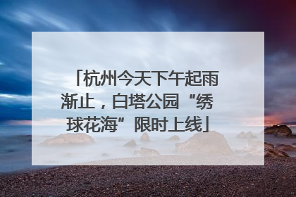杭州今天下午起雨渐止，白塔公园“绣球花海”限时上线