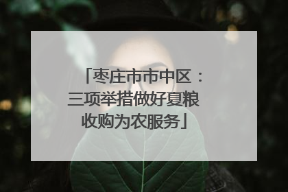 枣庄市市中区：三项举措做好夏粮收购为农服务